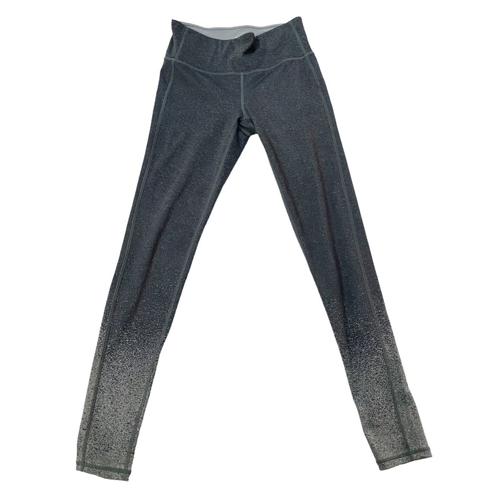 Athleta Chaturanga Workout Leggings Grey Splatter Dip Dye Size XS Athletic